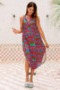 SSYS Gwen Dress In Magenta Damask