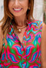 SSYS Gwen Dress In Magenta Damask