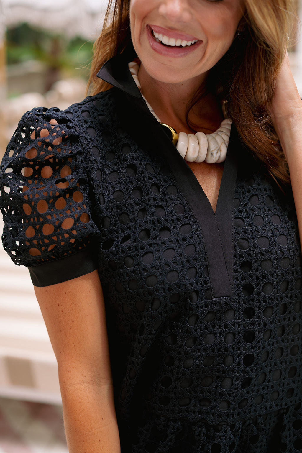 SSYS Kendall Lace Cane Dress In Black