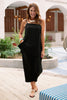 SSYS Reese Linen Barrel Crop Trousers In Black