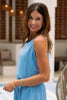 SSYS Jada Linen Sleeveless Top In Cornflower