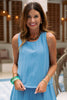 SSYS Jada Linen Sleeveless Top In Cornflower