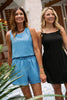 SSYS Penny Linen Drawstring Waist Shorts In Cornflower