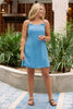 SSYS Samantha Linen Bow Detail Dress In Cornflower