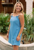 SSYS Samantha Linen Bow Detail Dress In Cornflower