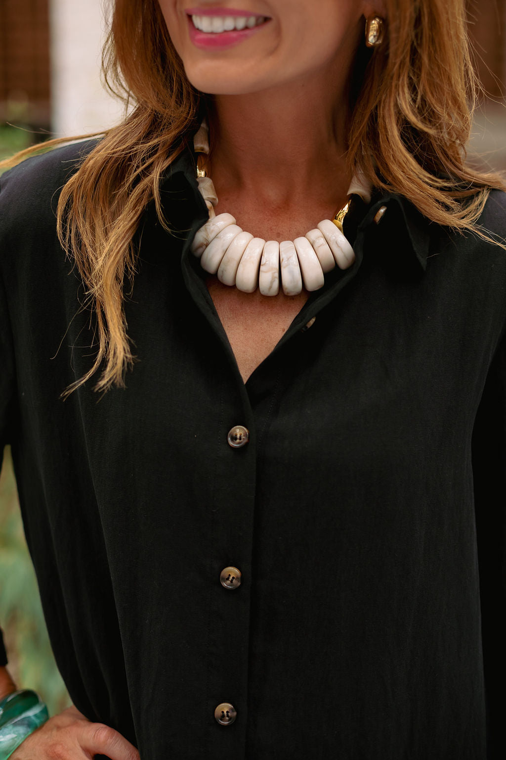 SSYS Larissa Linen Shirt Dress In Black