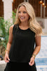 SSYS Jada Linen Sleeveless Top In Black