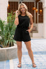 SSYS Penny Linen Drawstring Waist Shorts In Black