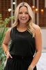 SSYS Jada Linen Sleeveless Top In Black