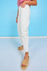 Mica White Super High Ankle Barrel Leg Jeans