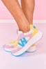 Vintage Havana Yellow Blue Purple Wedge Sneakers