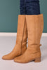 Tan Micro Suede Riding Boots