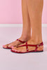Cherry Ankle Strap Embellished Sandals