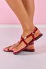 Cherry Ankle Strap Embellished Sandals
