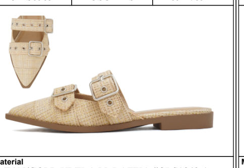 Natural Raffia Pointed Double Buckle Mule Shoes *FINAL SALE*