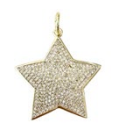 Gold Crystal Star Charm