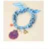 Blue Multi Charm Scarf Necklace