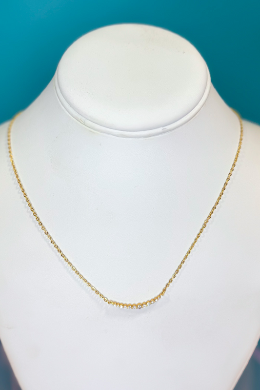 SSYS Signature 18k Gold Plated Rhinestone Necklace