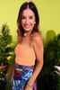 SSYS Cece Strapless Built In Bra Tank In Orange