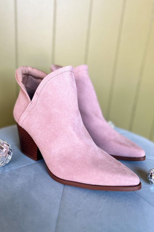Taupe V-Cut Block Heel Pointed Toe Bootie, shoes, booties, fall booties, must have booties, shop style your senses by mallory fitzsimmons
