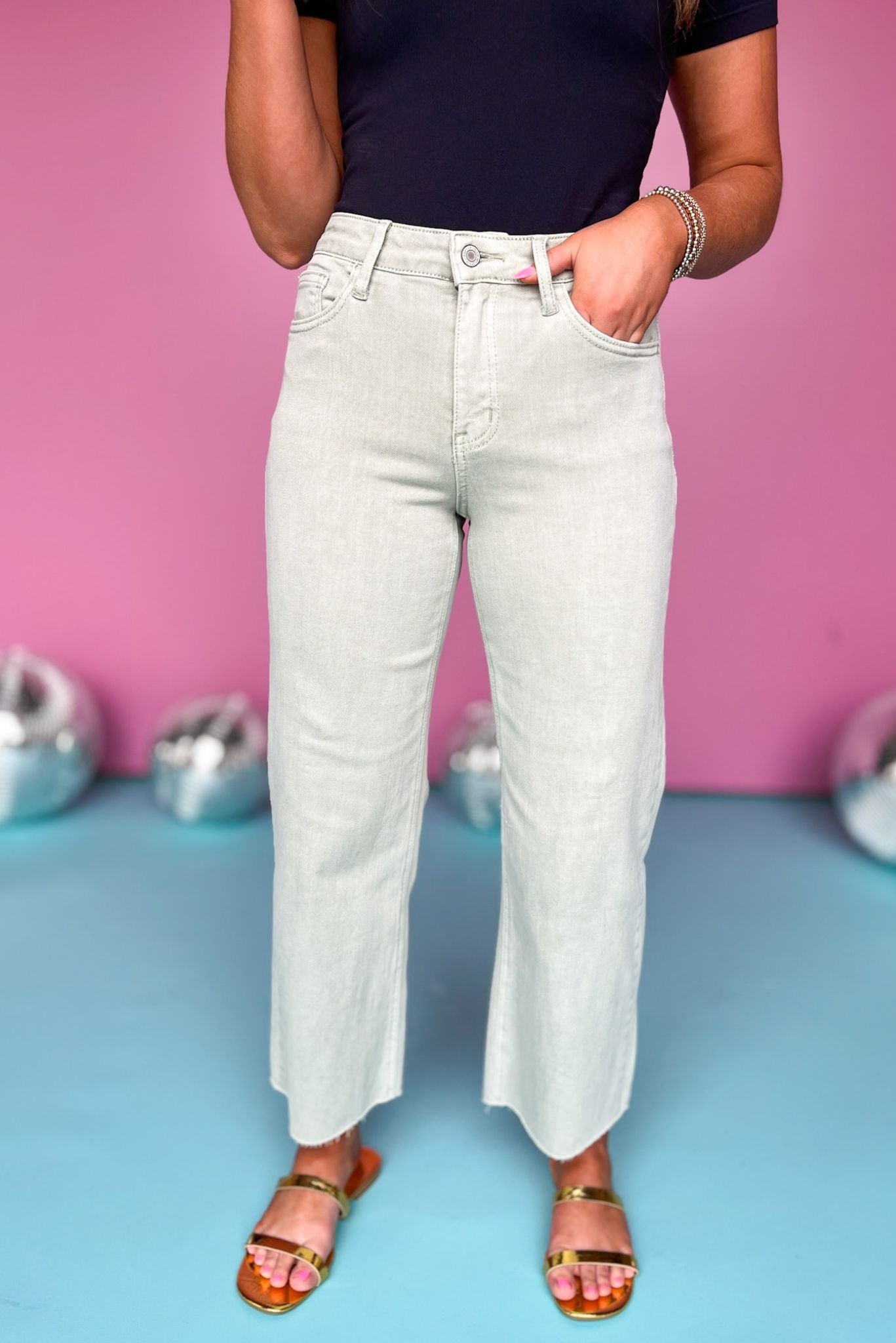 Vervet Sage High Rise Crop Wide Leg Jeans, jeans, sage jeans, high rise jeans, cropped jeans, wide leg jeans, high rise cropped wide leg jeans, must have jeans, elevated jeans, elevated style, summer jeans, summer style, Shop Style Your Senses by Mallory Fitzsimmons, SSYS by Mallory Fitzsimmons