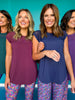 SSYS Short Sleeve Mesh Active Top In Maroon
