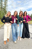 Vervet Cream Super High Rise Cuffed Wide Leg Jeans