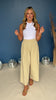 Taupe Front Inverted Pleat Cuffed Hem Pants *FINAL SALE*