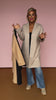 Beige Open Front Notched Lapel Half Coat *FINAL SALE*