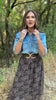 SSYS Regina Denim Pearl Button Long Sleeve Top