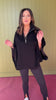 SSYS Marissa Fleece Lined Air Poncho In Black