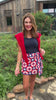 SSYS Skylar Ric Rac Trim Linen Wrap Skort In Americana Rosette