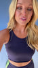 SSYS Hunter And Matcha Inset Stripe Navy Sports Bra