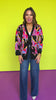 Black Multi Abstract Print Knit Button Up Cardigan *FINAL SALE*