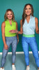 SSYS Sage Sleeveless Frill V Neck Active Top