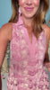 SSYS Kendall Sleeveless Collared Dress In Pink Floral Lace