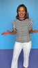 Navy Stripe Side Button Detail Short Sleeve Top *FINAL SALE*
