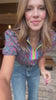 SSYS Emerson Contrast Stripe Short Sleeve Top In Navy Animal