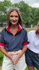 SSYS Lowen Knit Trim Contrast Poplin Polo Top In Navy