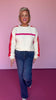 Ivory Colorblock Stripe Sweater