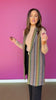 SSYS Kennedy Houndstooth Long Vest In Black Multi
