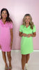 SSYS Collared Puff Short Sleeve Air Dress In Mint