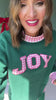 SSYS Joy Mock Neck Sweatshirt In Hunter with Pink Gingham