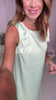 SSYS Lenore Satin Bow Shoulder Maxi Dress In Seafoam