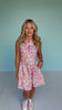 SSYS Augusta Scuba Hot Pink Contrast Zipper Dress In Bold Animal