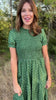 SSYS Frances Smocked Puff Sleeve Bandana Print Maxi Dress In Green