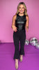 Black Faux Leather Sleeveless Bodysuit *FINAL SALE*