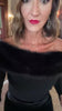 SSYS Scottlyn Faux Fur Off Shoulder Sweater In Black