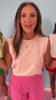 SSYS Signature Powder Blue Muscle Cut Ribbed Top