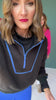 SSYS Clayton Sherpa Contrast Trim Quarter Zip Pullover In Black